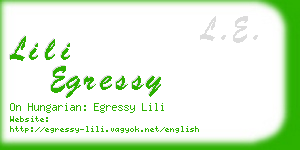 lili egressy business card